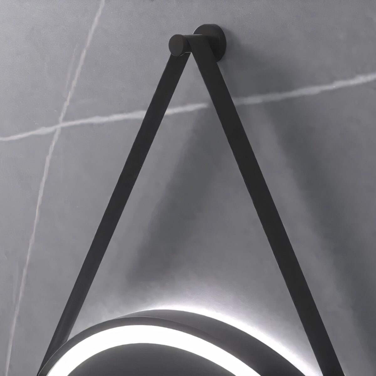 Oglindă Rotundă LED Suspendată pe Curea 70 cm 104 - imagine 10