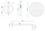 Set de duș incastrabil Rea Lungo Copper + BOX - imagine 8