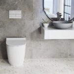 Cadru WC încastrat K011A-Q Rea cu buton T Brush Steel