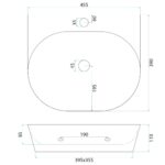 Lavoar ceramic pentru blat REA Kim 46 - imagine 5