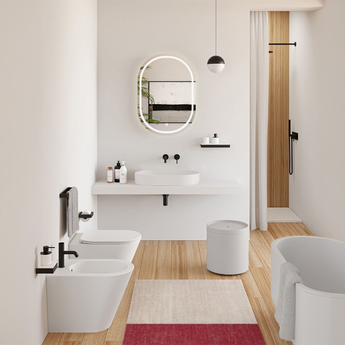 Lavoar pentru blat  IRIS 71 CM White - imagine 6