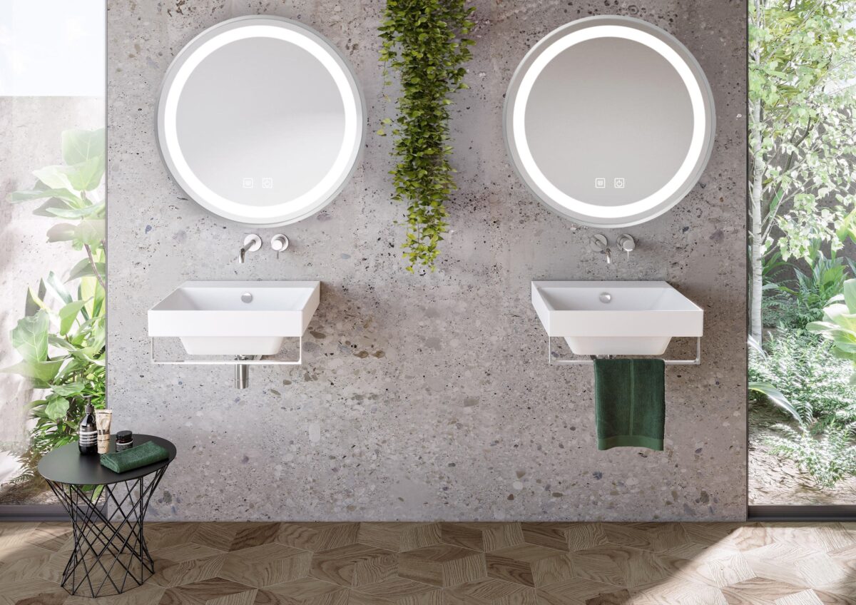 Oglindă LED 60cm MMJ BRUSH SILVER - imagine 7