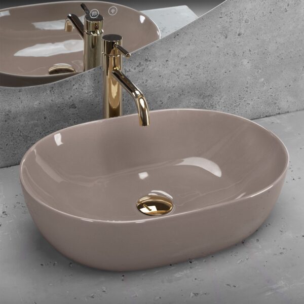 Lavoar pe blat Rea Lisa Beige Shiny