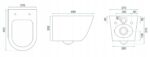 Vas WC Carlo white Mini Flat Gold Edge - imagine 7