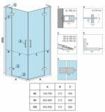 Cabina dus REA Hugo Double Black 90x100 - imagine 7