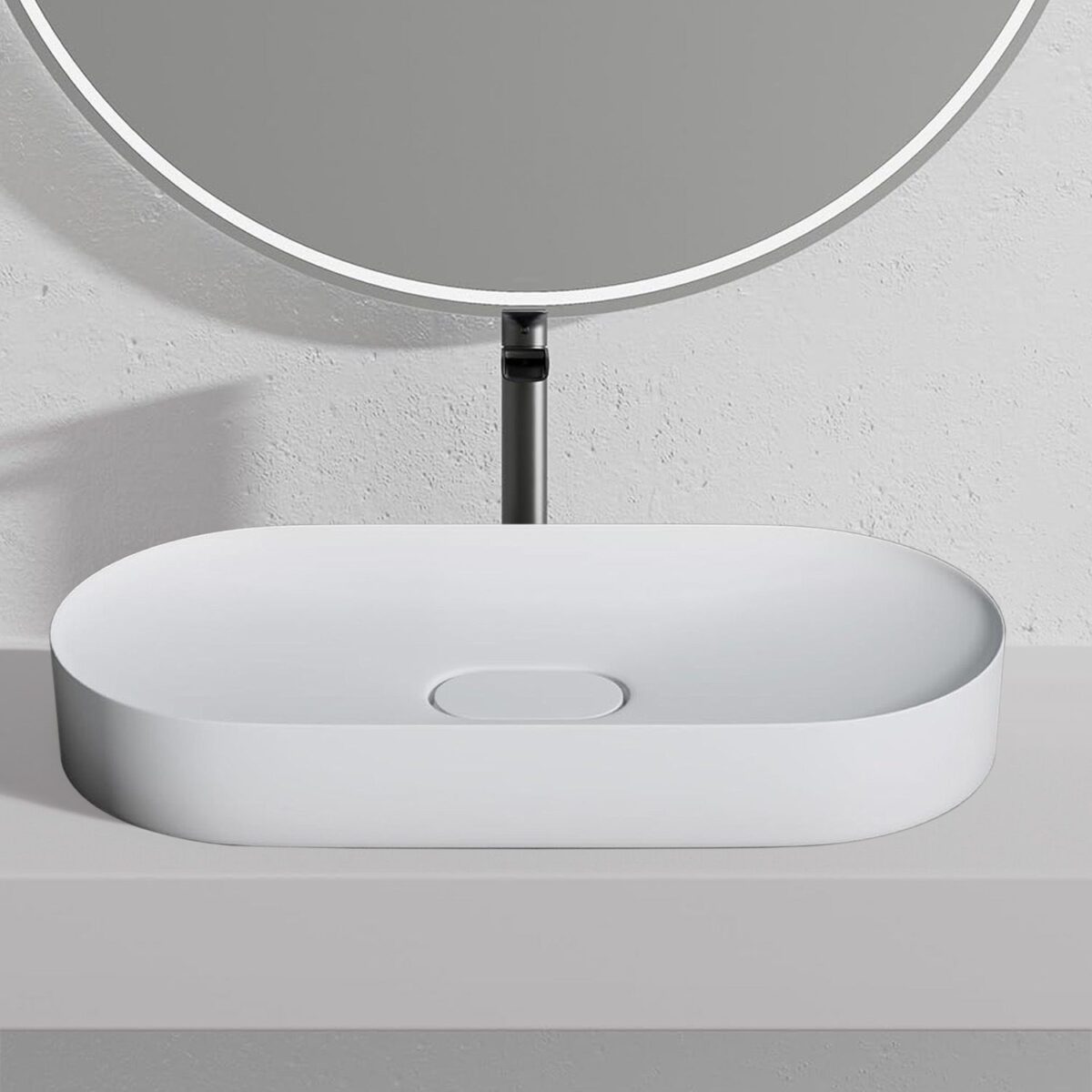 Lavoar pentru blat  IRIS 71 CM White - imagine 1