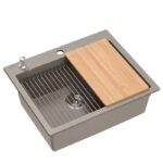 Chiuveta din granit KURT 110 WORKSTATION BEIGE - imagine 3