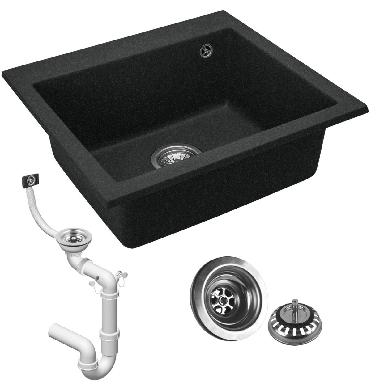 Chiuveta bucatarie Granit  West XL black METALLIC - imagine 3
