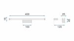 APLICA de baie LED pentru oglinda 8W 40CM APP368-1W Crom - imagine 6