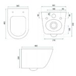Vas WC suspendabil Rea Carlo Mini Tornado Rimless Flat Pro - imagine 6