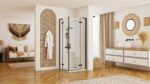 Cabina dus REA Hugo Double Black 90x100