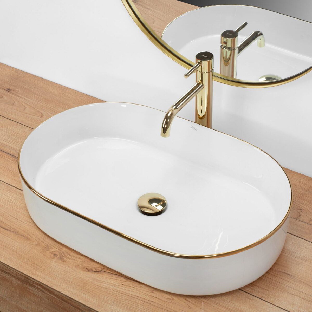 Lavoar pe blat Rea Nadia White Gold Edge - imagine 2