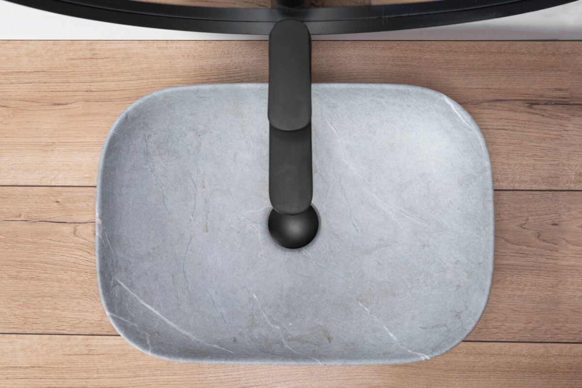 Lavoar pentru blat Rea Livia Gri Grey - imagine 2