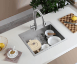 Chiuvetă inox Leo 50 BRUSH NICKEL - imagine 7