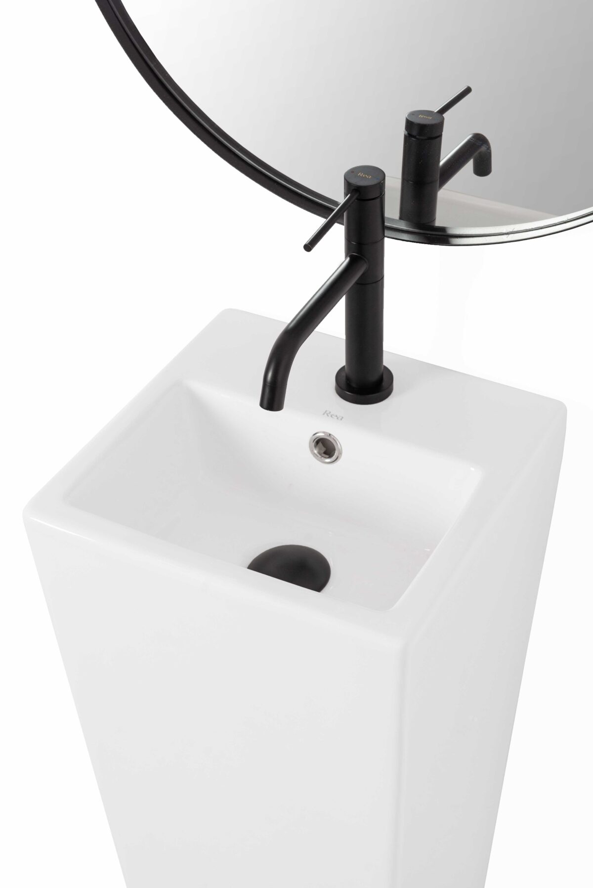 Lavoar de podea freestanding Rea Kamila Alb Ceramica Sanitara - imagine 2