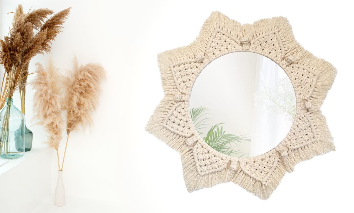 Oglinda perete Boho 53CM 322048 - imagine 2