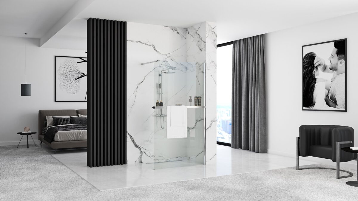 Panou de dus Rea Aero N 70 Transparent - imagine 3