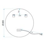 Oglindă LED 80cm MMJ Gold - imagine 8