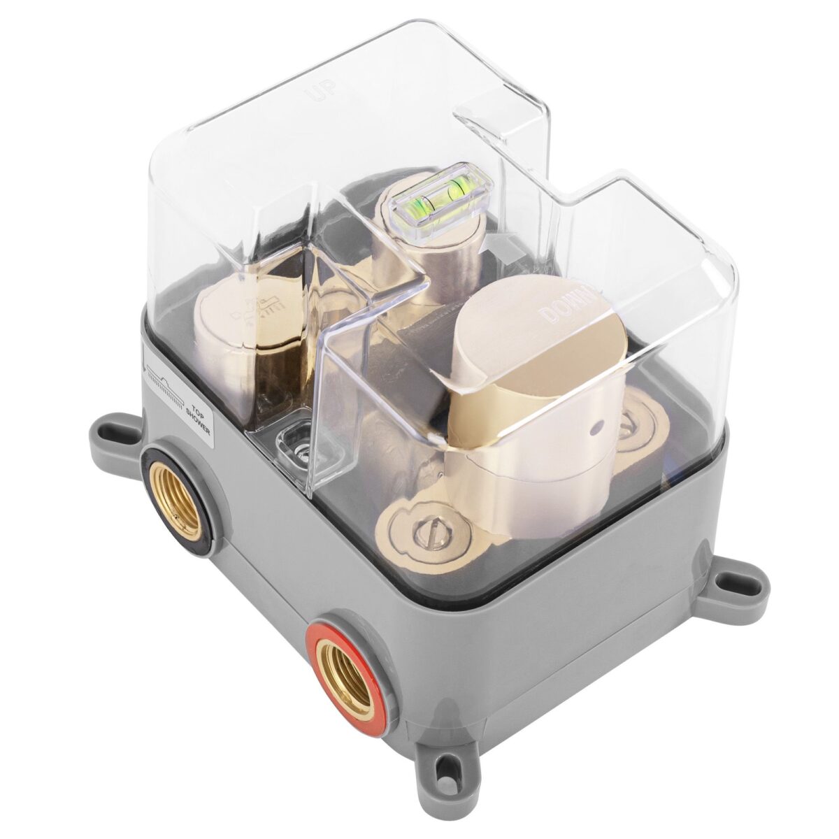 Set de duș incastrat Rea LUNGO Auriu + BOX cu Termostat - imagine 4
