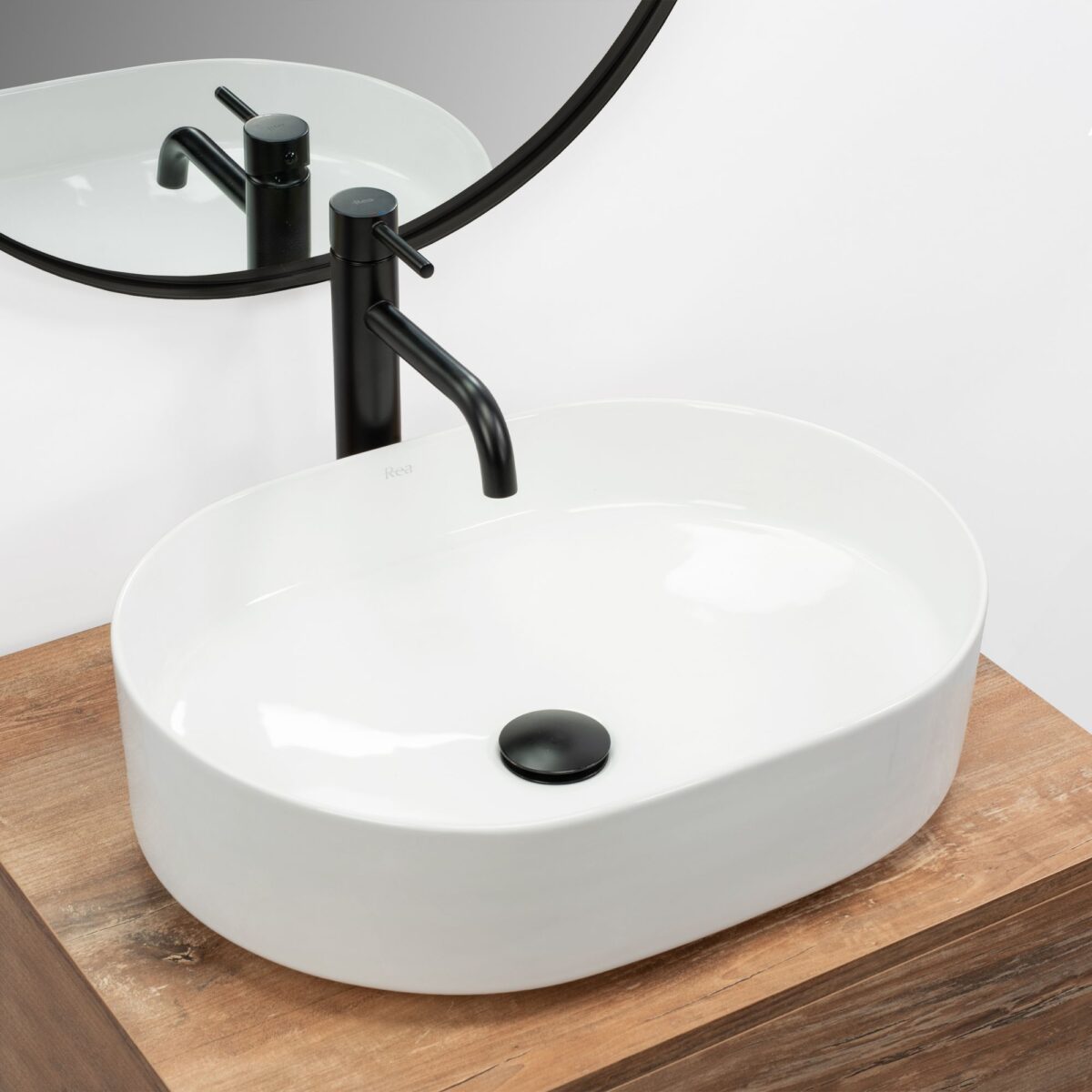 Lavoar ceramic pentru blat Rea Nadia 50 - imagine 1