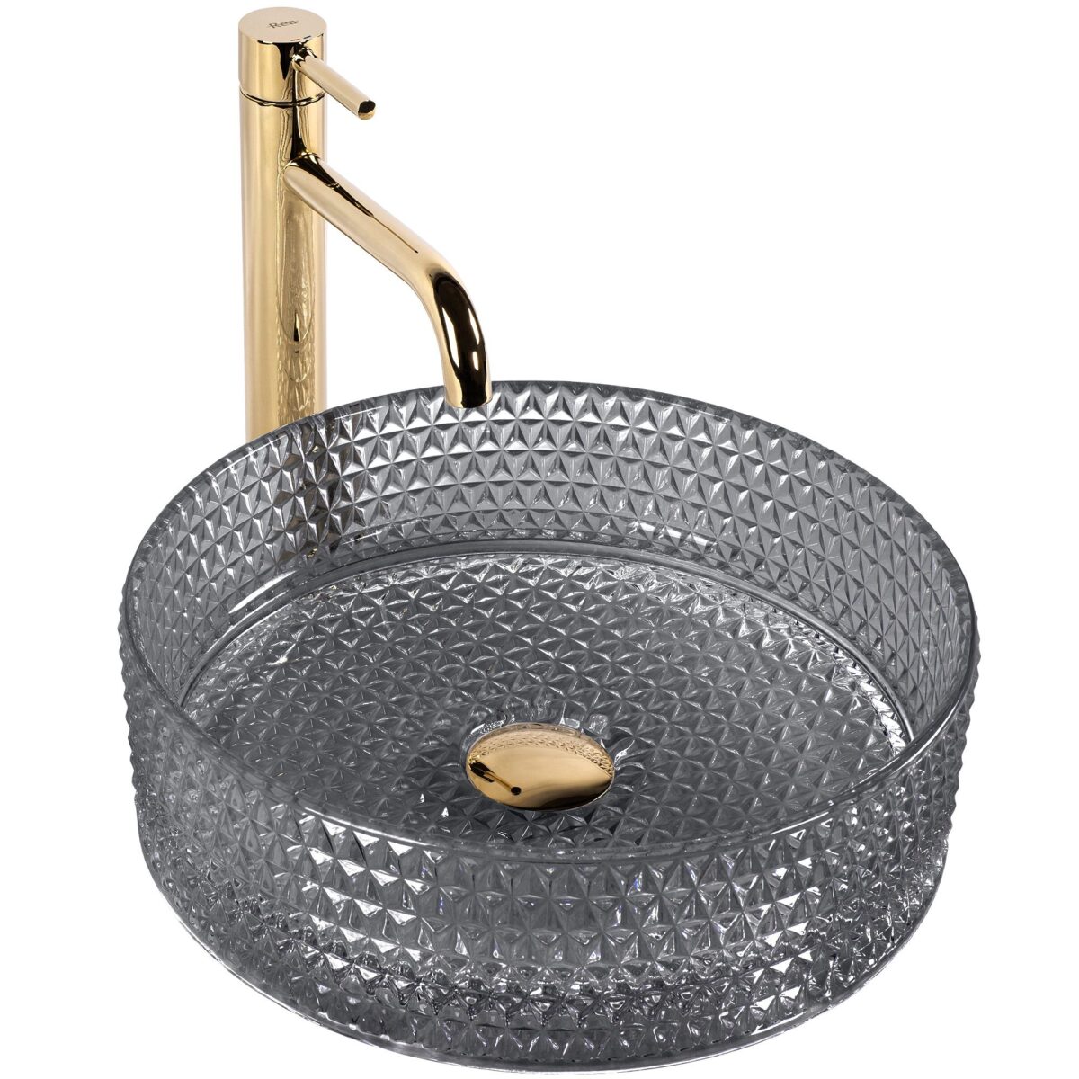 Lavoar pe blat Rea Cristal Black - imagine 4