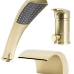 Baterie pentru cadă Rea Riven Brush Gold