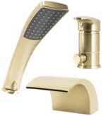 Baterie pentru cadă Rea Riven Brush Gold