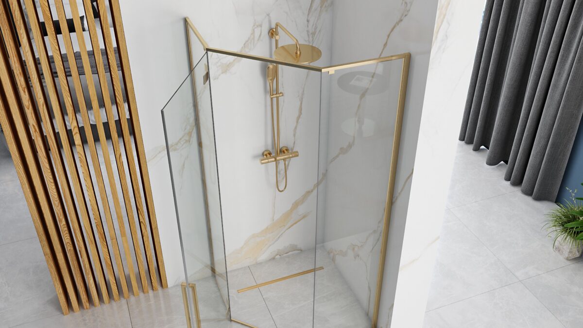 Cabina de dus DIAMOND GOLD  90x90 cm - imagine 2