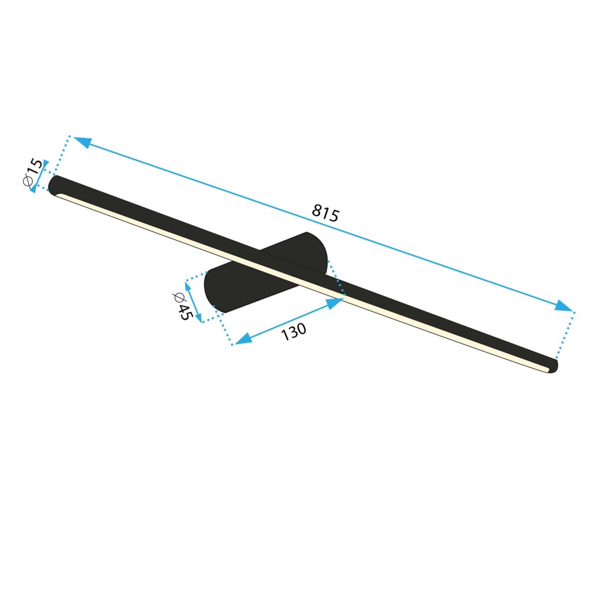 Lampa de perete LED 80CM APP1346-W GOLD - imagine 6