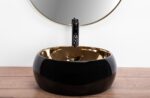 Lavoar pe blat REA Luna Gold/Black - imagine 2