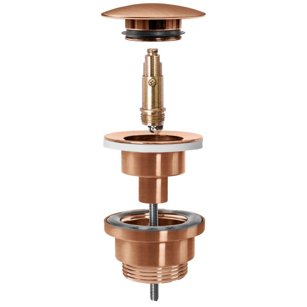 Dop pentru lavoar universal clic-clac Rea Copper Brush - imagine 1
