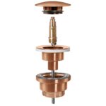 Dop pentru lavoar universal clic-clac Rea Copper Brush