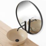 Baterie pentru baie REA Lugano Slim Black High - imagine 2