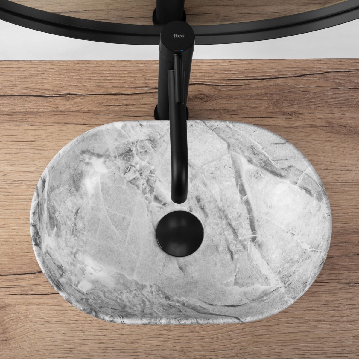 Lavoar pe blat Rea AMELIA MINI STONE MATT - imagine 3