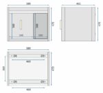 Set mobilier de baie cu lavoar Paris 60cm Grey - imagine 6