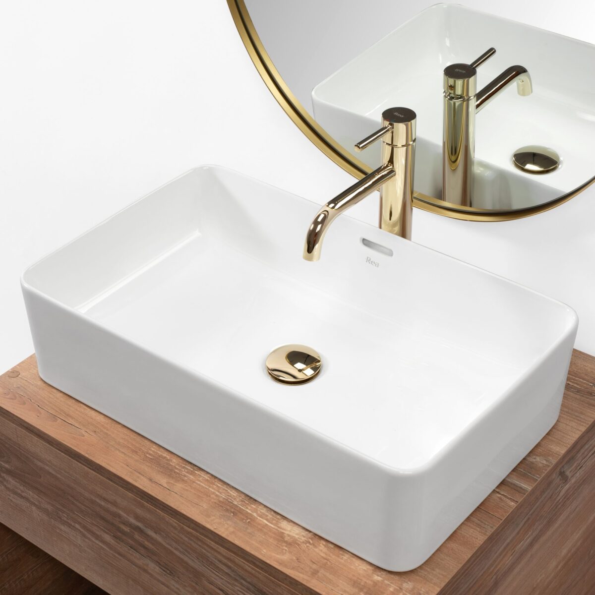 Lavoar pe blat Rea Berta 55 White - imagine 2