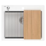 Chiuveta din granit KURT 110 WORKSTATION White - imagine 3