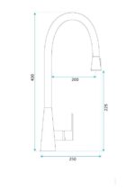 Baterie bucătărie Rea Mild negru mat auriu roz dus extractibil - imagine 8