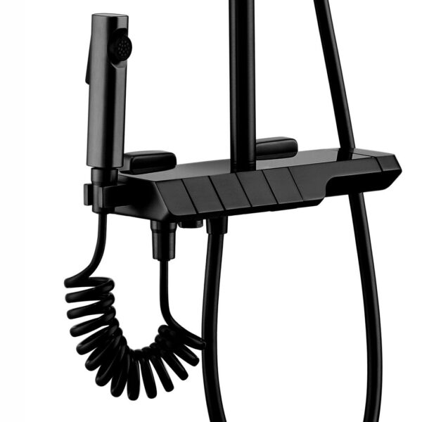 Coloana de dus cu termostat REA ROB Black
