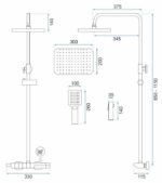 Coloana de dus cu termostat REA ROB Chrome - imagine 9