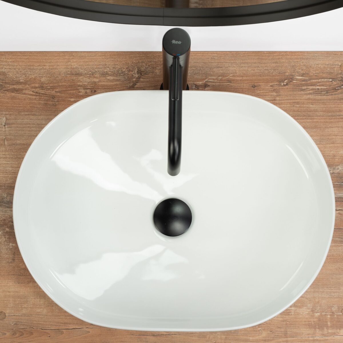 Lavoar ceramic pentru blat Rea Nadia 50 - imagine 3