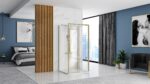Cabina de dus de perete REA Rapid Slide  Brush Gold - imagine 2