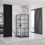Cabina de dus Rea Concept Black 90x90 cm