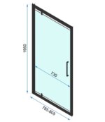 Usa pentru dus rabatabila Rapid Swing 80 - imagine 5