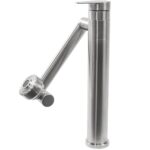 Baterie pentru baie Rea PACO Nickel Brush INOX High - imagine 6