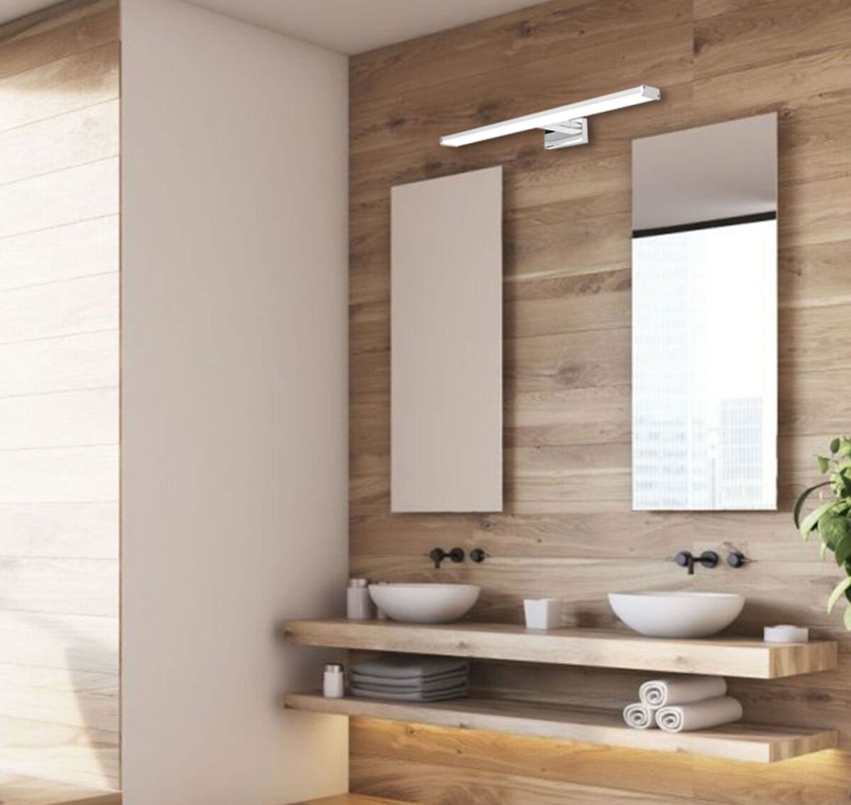 APLICA de baie LED pentru oglinda 8W 40CM APP368-1W Crom - imagine 2