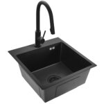 Chiuvetă inox Leo 40 Black - imagine 5