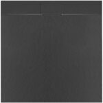 Cadita de dus Bazalt negru 90x90