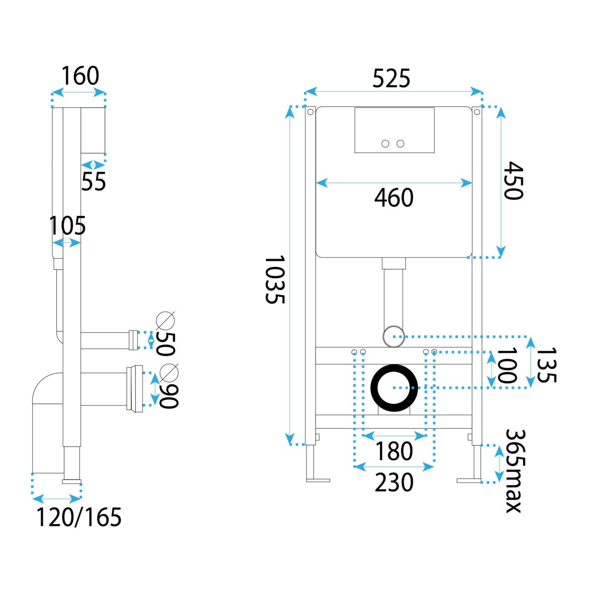 Cadru WC încastrat K011A-Q - imagine 8