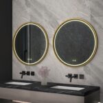Oglindă LED 60cm MMJ BRUSH GOLD - imagine 2